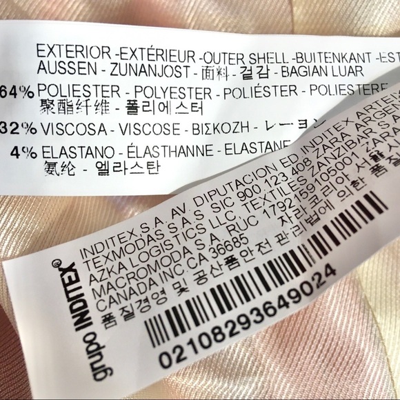 ZARA tailored holiday red brass turnlock blazer size S - Picture 10 of 10